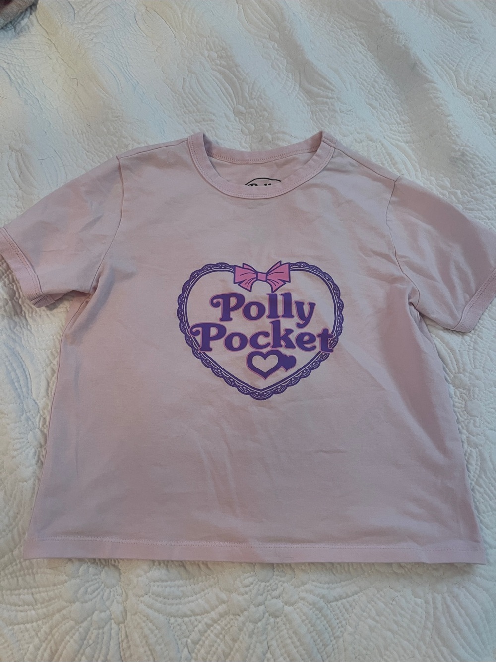 Hybrid Apparel Polly Pocket Lilac and Purple Crop Top